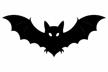 
Halloween bat. Black silhouette Halloween bat vector illustration, silhouette of halloween bats
