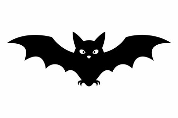 
Halloween bat. Black silhouette Halloween bat vector illustration, silhouette of halloween bats
