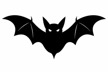 
Halloween bat. Black silhouette Halloween bat vector illustration, silhouette of halloween bats
