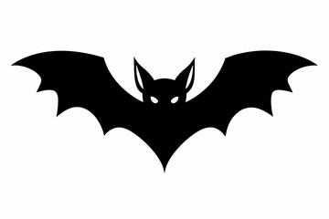 
Halloween bat. Black silhouette Halloween bat vector illustration, silhouette of halloween bats
