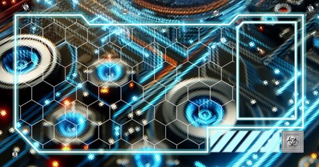 conceptual digital illustration firewall interface Cyberpunk-style reality