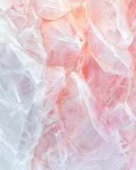 Fototapeta premium Close-up of a pink and white crystal, with a textured surface.