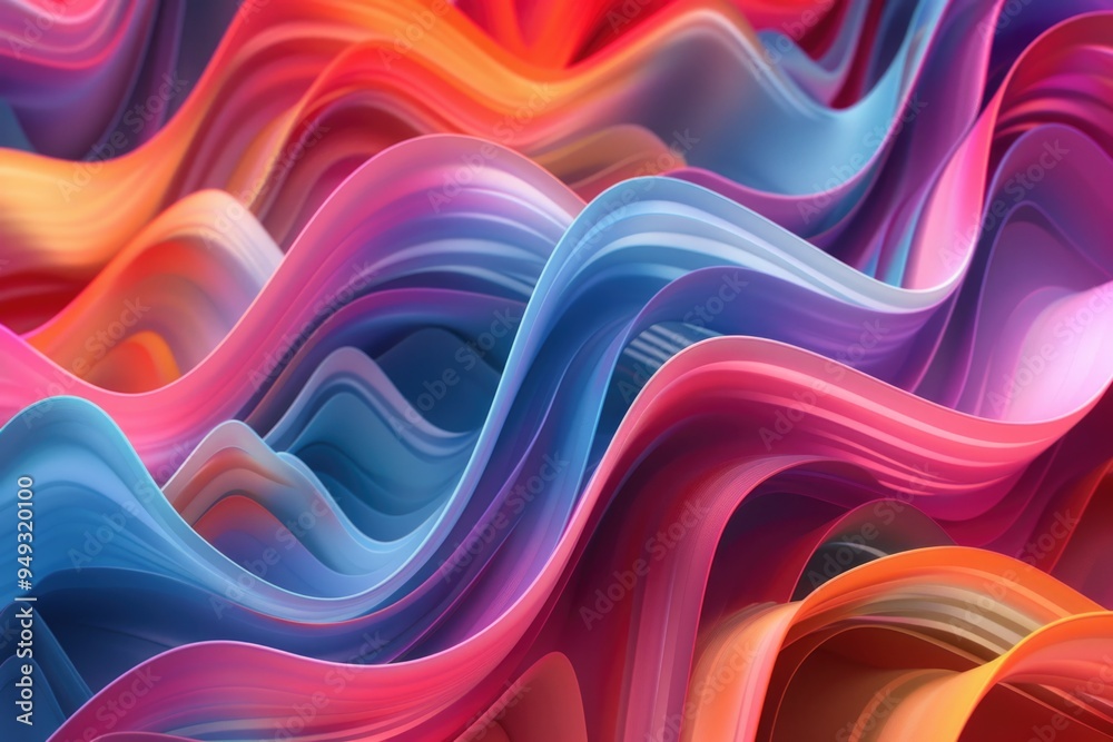Poster close-up shot of a vibrant and colorful abstract design