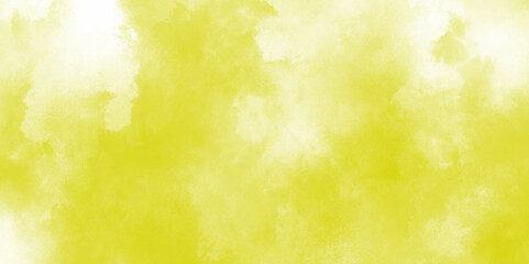Abstract yellow background. Abstract watercolor drawing on a paper image.  White yellow olive abstract color background grainy texture banner website header design. white and yallow smoke fire cloud.
