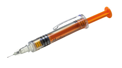 Fototapeta premium Syringe for injection vaccine needle isolated on white background