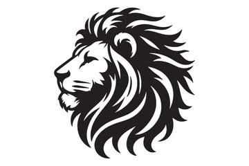 lion head silhouette vector illustration