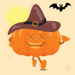 pumpkin Happy Halloween hat Character