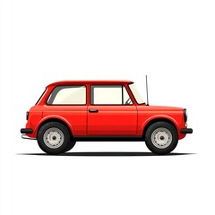 Red Vintage Car Illustration
