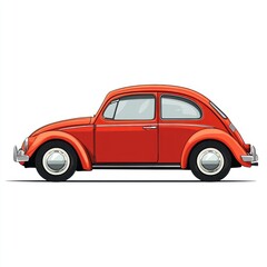 Red Classic Car Illustration