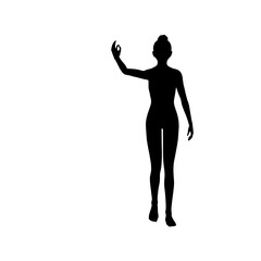 silhouette of a woman with OK sign