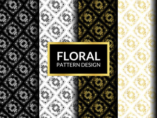 Luxury dark seamless pattern background with golden accents. luxurious and elegant design element. Trendy design. 