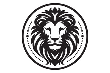 lion head silhouette vector illustration