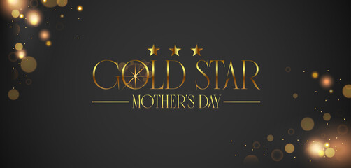 A Mother's Day logo showcasing a gold star, symbolizing tribute and respect for mothers of service members