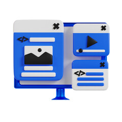 3D illustration of Frontend Developer