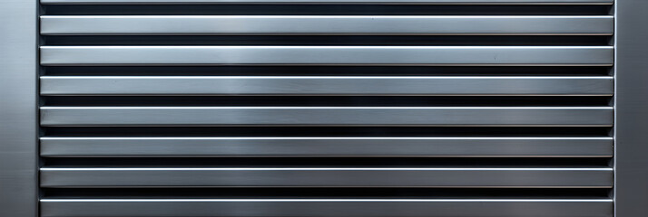 Obraz premium Close-up Detailed View of a Modern, Metallic HVAC Vent Installed in Wall