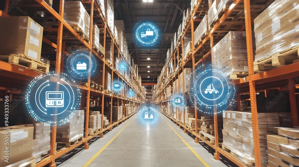 Poster advanced iot sensors continuously monitoring the condition of goods in a highly automated and intell