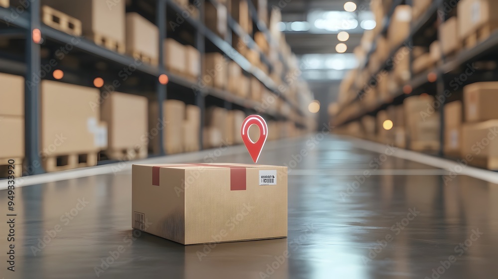 Poster advanced iot sensors monitoring and tracking packages in a logistics network to optimize supply chai