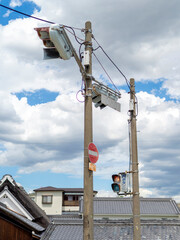 昭和に製造された古い歩行者用信号機