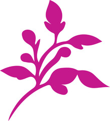 Rose voctor silhouette color flower illustration 21