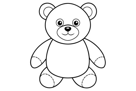 recommend clip art: Teddy bear line art vector, Cute teddy outline icon