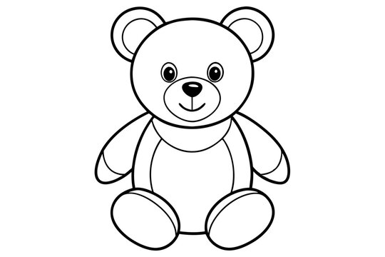 recommend clip art: Teddy bear line art vector, Cute teddy outline icon