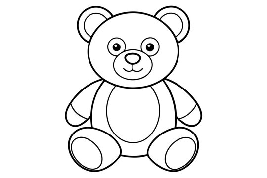 recommend clip art: Teddy bear line art vector, Cute teddy outline icon
