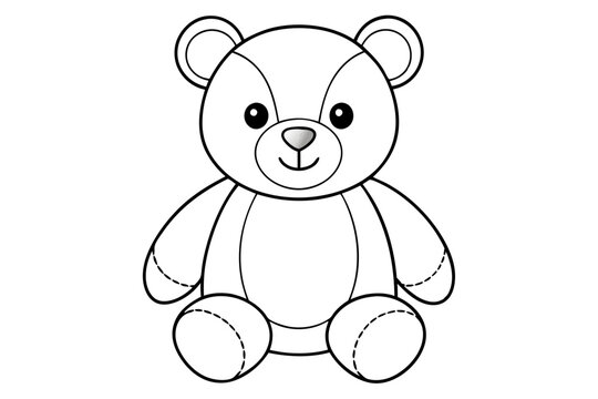 recommend clip art: Teddy bear line art vector, Cute teddy outline icon
