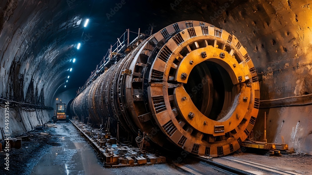 Poster advanced tunnel boring machines equipped with iot sensors and connectivity enabling efficient and da