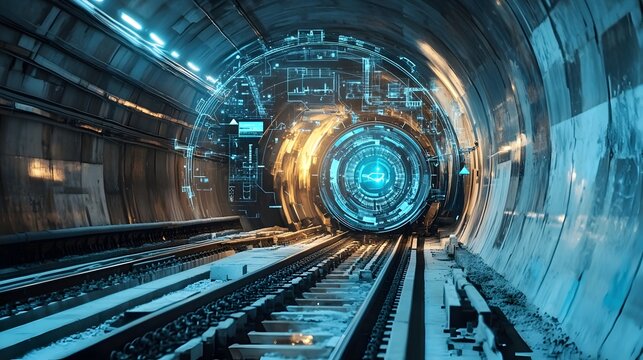 Innovative IoT technology tracking and monitoring the progress of a tunnel boring machine in real time providing data driven insights for efficient infrastructure construction and optimization