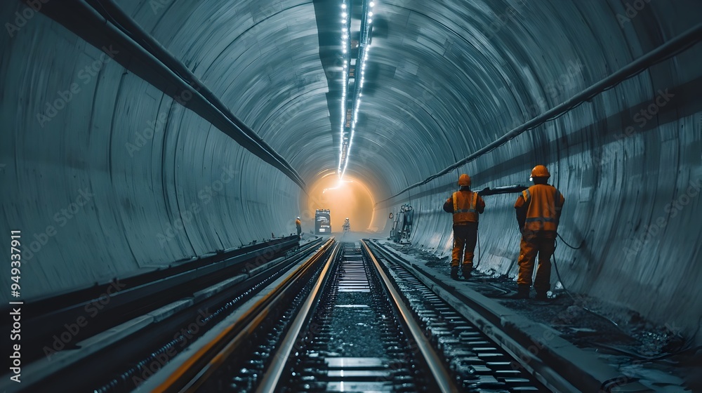 Poster innovative iot powered automation streamlining the concrete spraying process in a tunnel constructio