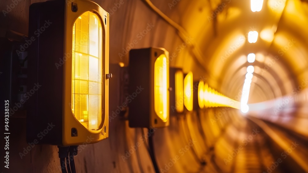 Poster advanced iot sensor network monitoring levels and equipment performance data during critical tunnel 