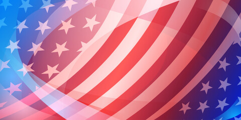 USA independence day abstract background with elements of the american flag in red and blue colors © Olga Moonlight