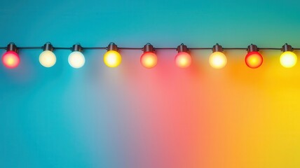 Multicolored stage lights illuminate, creating a vibrant festival atmosphere, lively mood