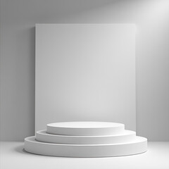 Fototapeta premium Minimalist White Podium.