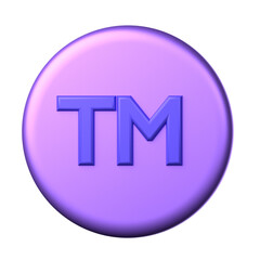Trademark icon isolated on the white background
