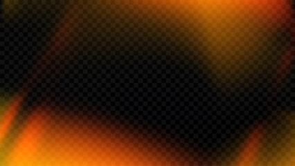 Light leak effect background. Exposed retro film overlay. Old photo filter template. Vintage saturated lens flare texture backdrop. Blurry gradient photographic wallpaper. Vector burn film effect