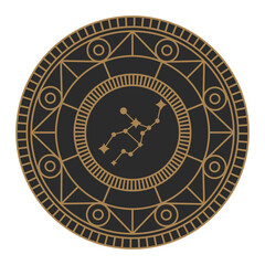 Virgo Star Zodiac Astrology Circle