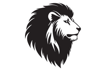 lion head silhouette vector illustration