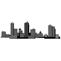 Naklejka premium USA - Milwaukee Skyline