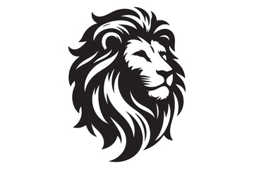 lion head silhouette vector illustration