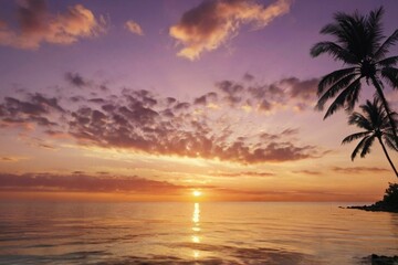 sunset over the ocean