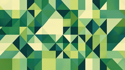 Geometric Green Patterns Wallpaper