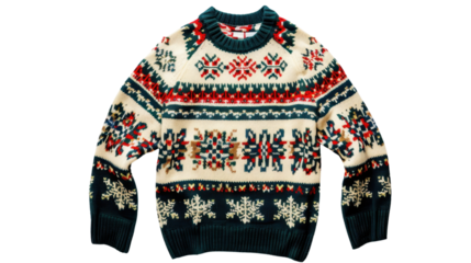 Ugly sweater Christman New Year isolated on white background