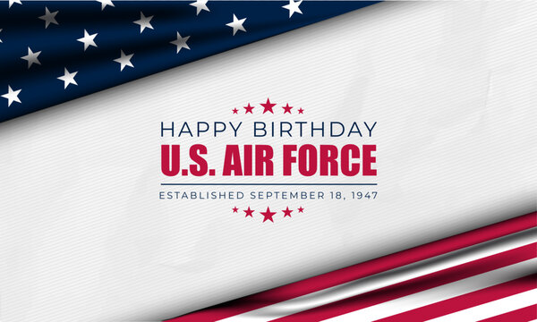 US Air Force Birthday September 18th Background Vector Illustration