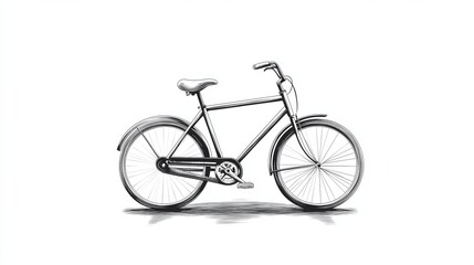 A Creative Illustrated Representation of a Classic Bicycle Design