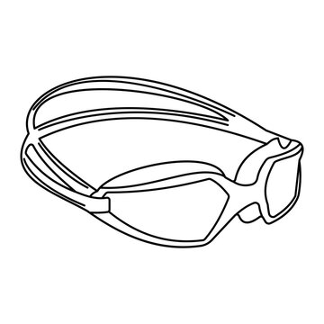 recommend clip art: Swimming goggles Line Art
