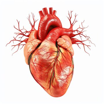 realistic red human heart anatomy clip art preview