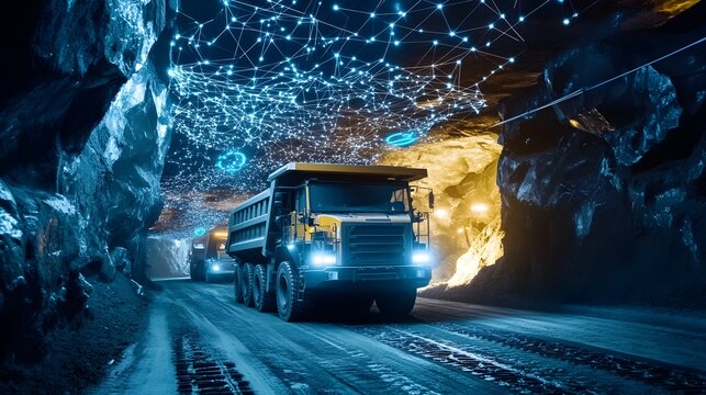 Innovative IoT technology managing the storage and transportation of explosives in a mining connectivity sensors and data analytics to optimize safety efficiency and risk management