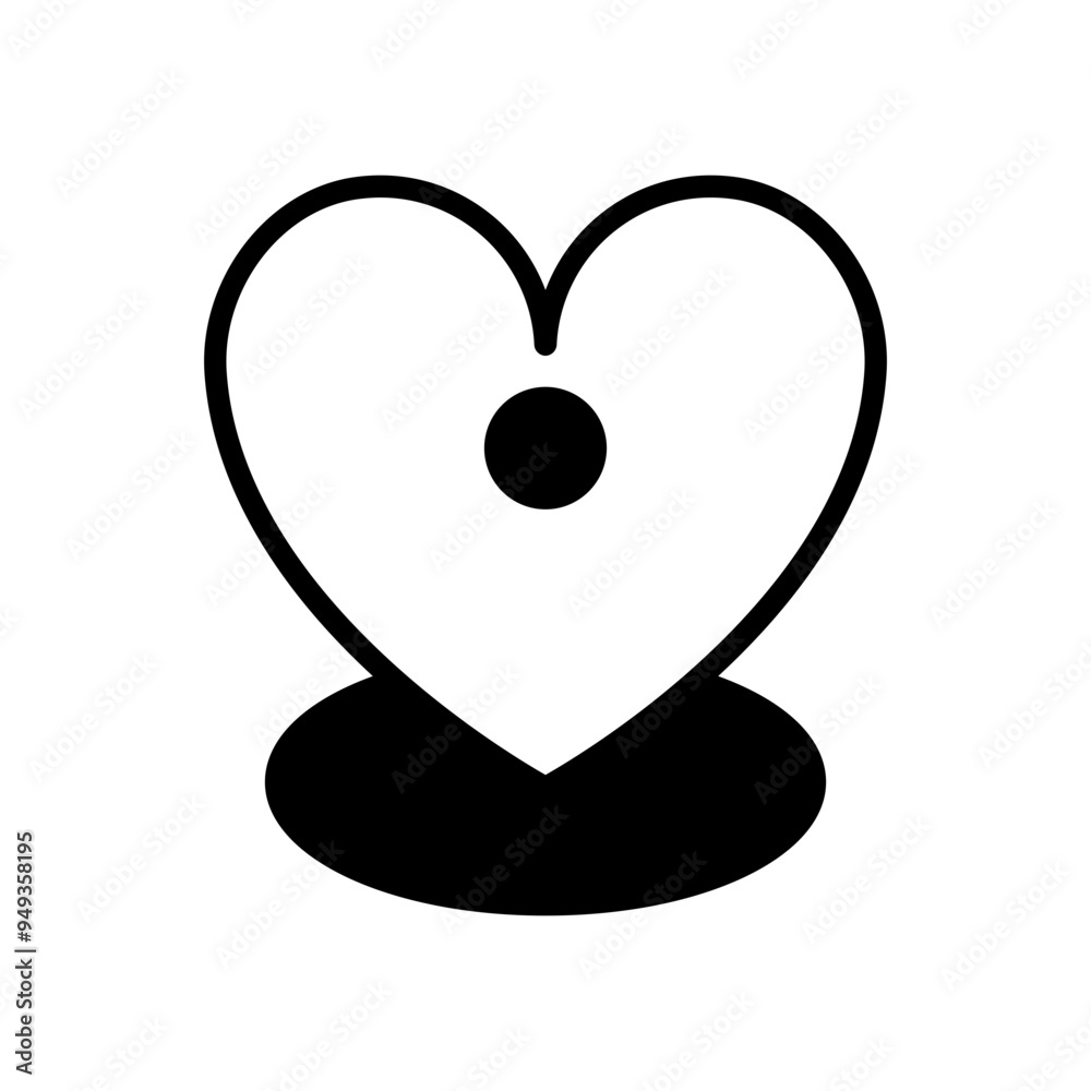 Sticker Love Point Solid Black