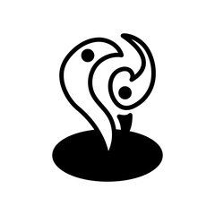 Water Point Solid Black